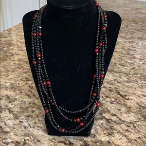 Black and red necklace